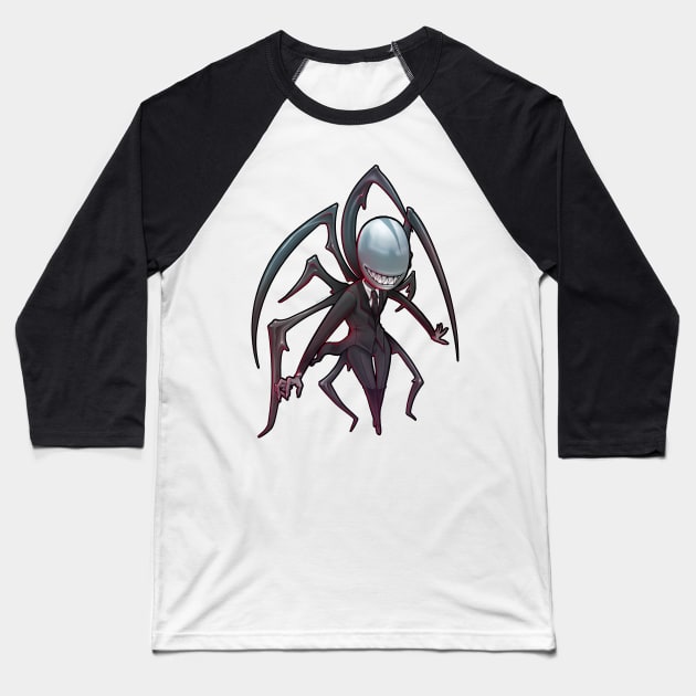 Slenderman Baseball T-Shirt by DasGnomo